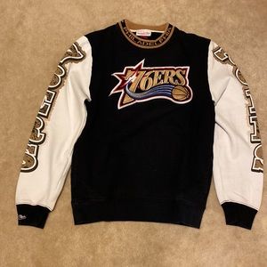 Mitchell & Ness Philadelphia 76ers Hardwood Classic Throwback Crewneck Size S